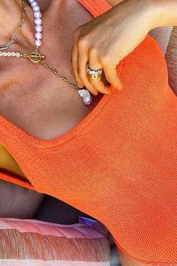 Square Neck Swim Orange 1 Square Neck Swim Orange