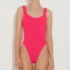 Square Neck Swim - Hot Pink