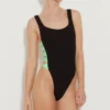 Tiffany Swim - Black/Lime