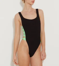 Tiffany Swim - Black/Lime