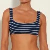 Xandra Bikini Top - Navy/White