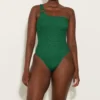 Nina Swim - Metallic Forest Green