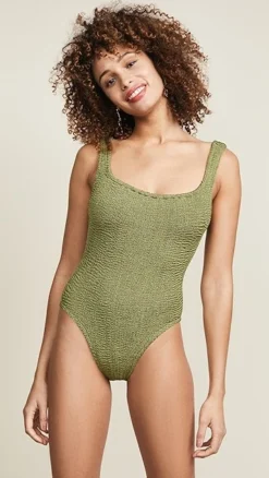 Hunza G Square Neck One Piece Swimsuit